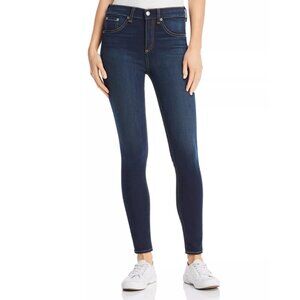 RAG & BONE HIGH RISE SKINNY JEAN IN BEDFORD WASH SIZE 27